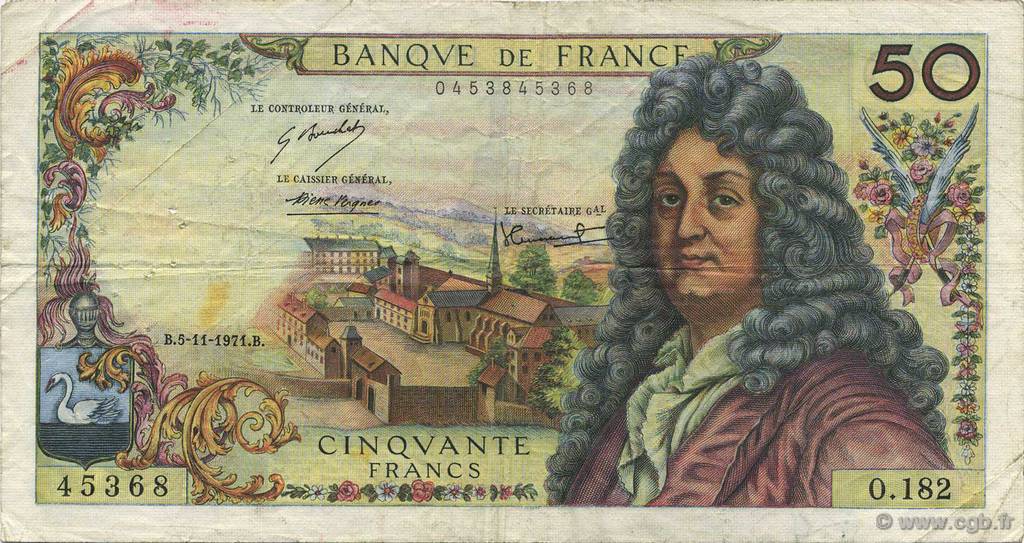 50 Francs RACINE FRANCE  1971 F.64.19 TB