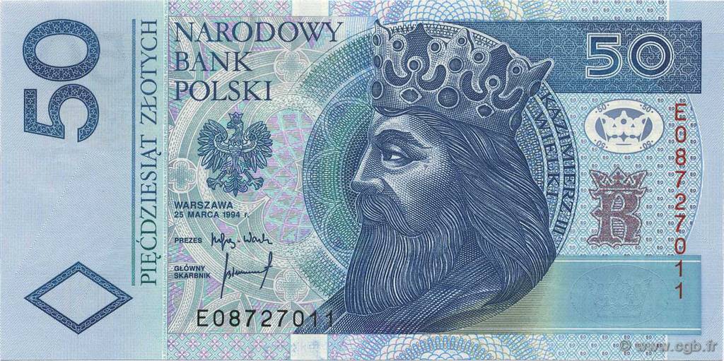 50 Zlotych POLOGNE  1994 P.175a NEUF