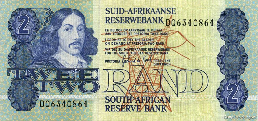 2 Rand AFRIQUE DU SUD  1981 P.118c TTB+
