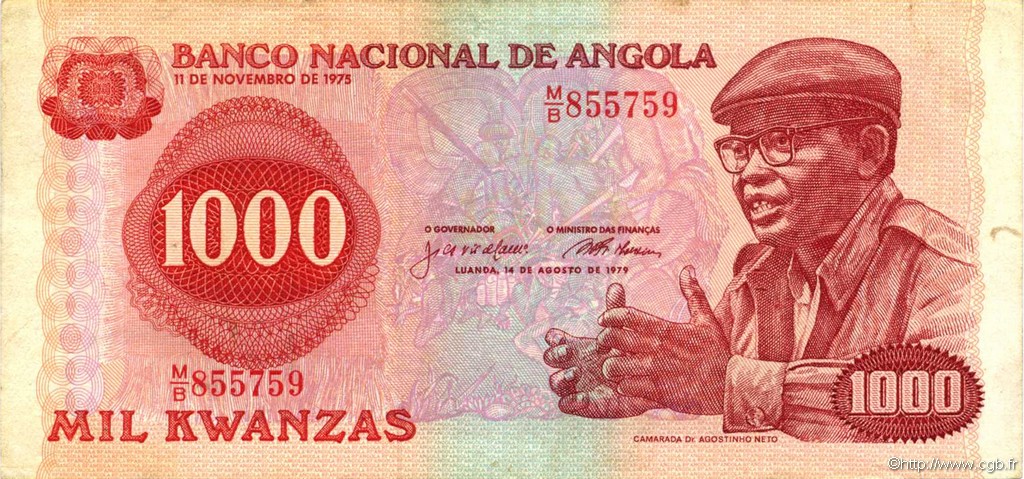 1000 Kwanzas ANGOLA  1979 P.117a TTB+