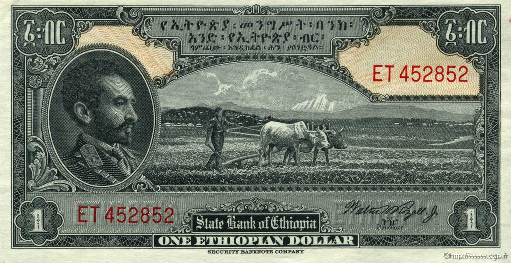 1 Dollar ÉTHIOPIE  1945 P.12c pr.NEUF