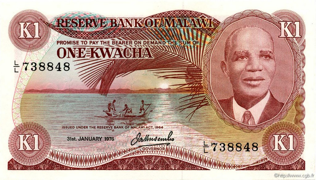 1 Kwacha MALAWI  1976 P.14a NEUF