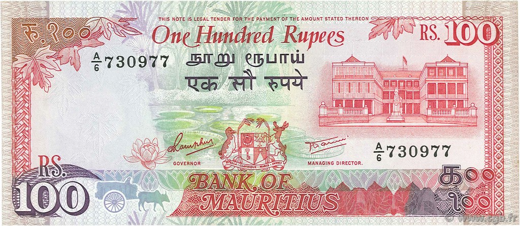 100 Rupees ÎLE MAURICE  1986 P.38 SUP