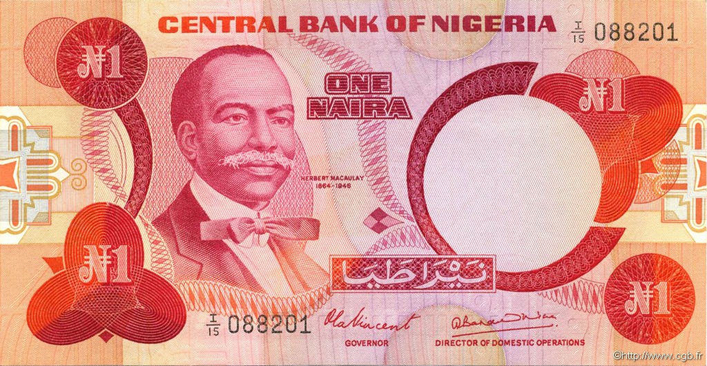 1 Naira NIGERIA  1979 P.19a SPL