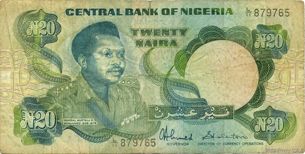 20 Naira NIGERIA  1984 P.26c B