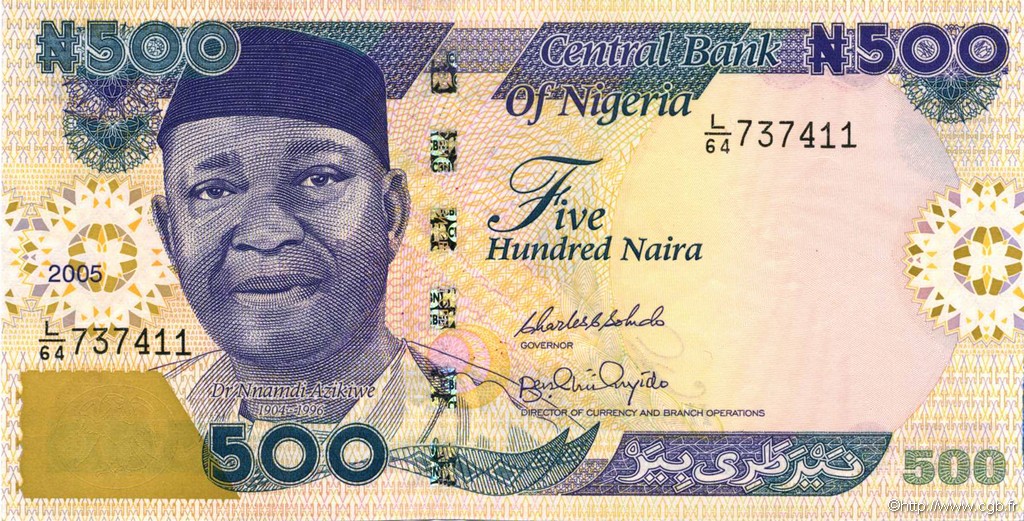500 Naira NIGERIA 2005 P.30d SUP