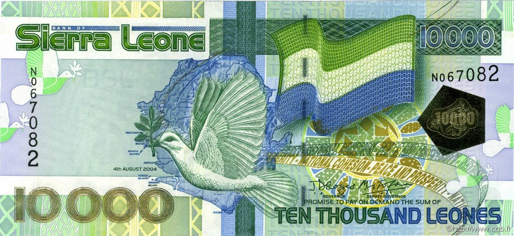 10000 Leones SIERRA LEONE  2004 P.29a ST