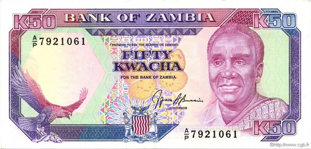 50 Kwacha ZAMBIE  1989 P.33b NEUF