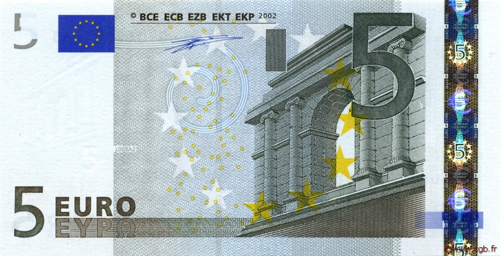 5 Euro EUROPE  2002 €.100.09 NEUF