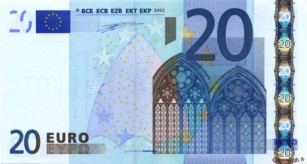20 Euro EUROPE  2002 €.120.08 SPL