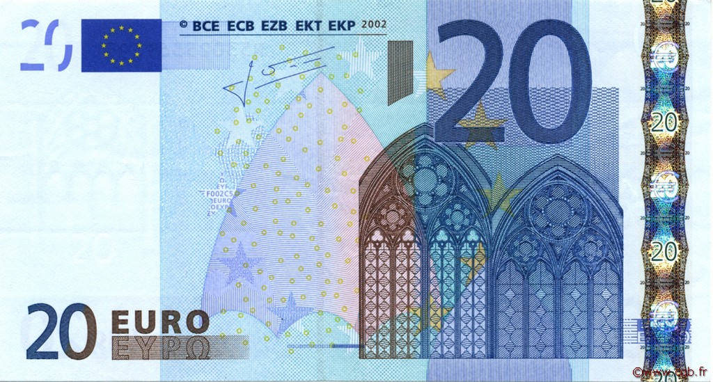 20 Euro EUROPE  2002 €.120.22 SUP+