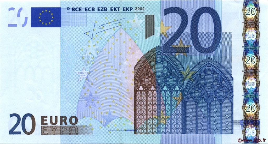 20 Euro EUROPE  2002 €.120.22 SPL