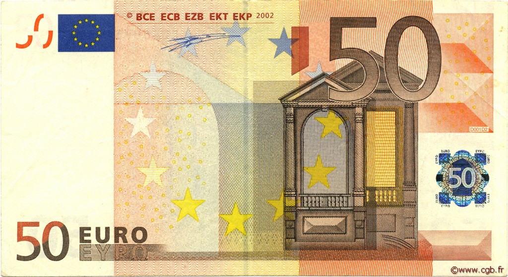 50 Euro EUROPE  2002 €.130.01 TTB+