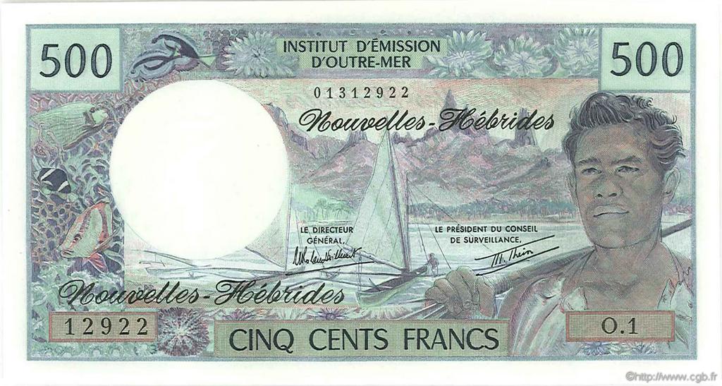 500 Francs NOUVELLES HÉBRIDES  1980 P.19c NEUF