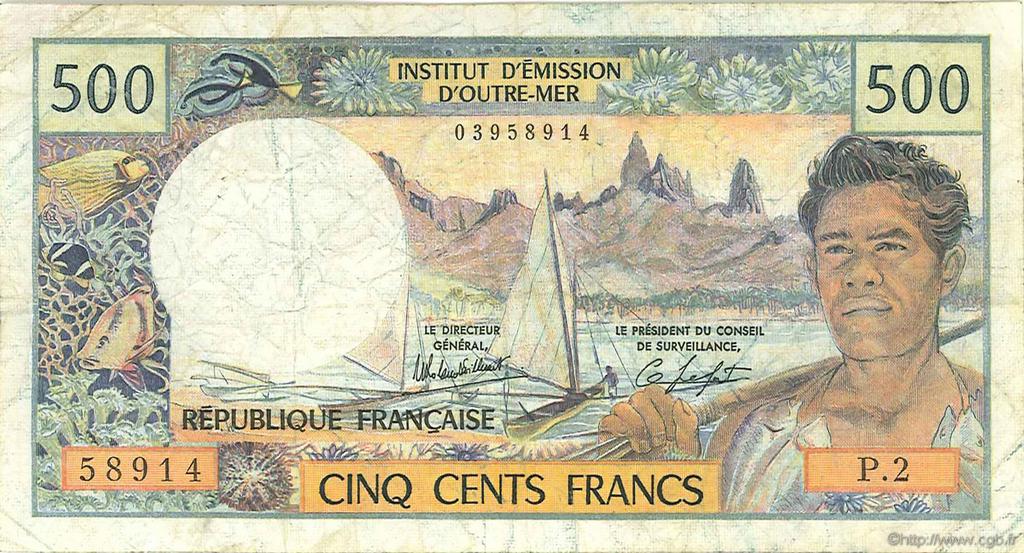 500 Francs TAHITI  1984 P.25c TB