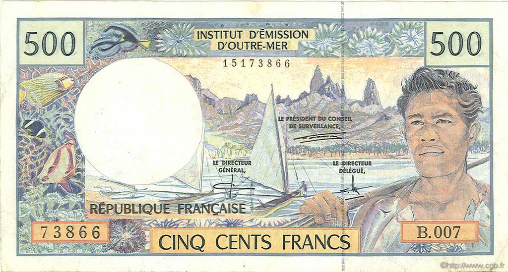 500 Francs POLYNÉSIE, TERRITOIRES D OUTRE MER  1992 P.01b pr.TTB