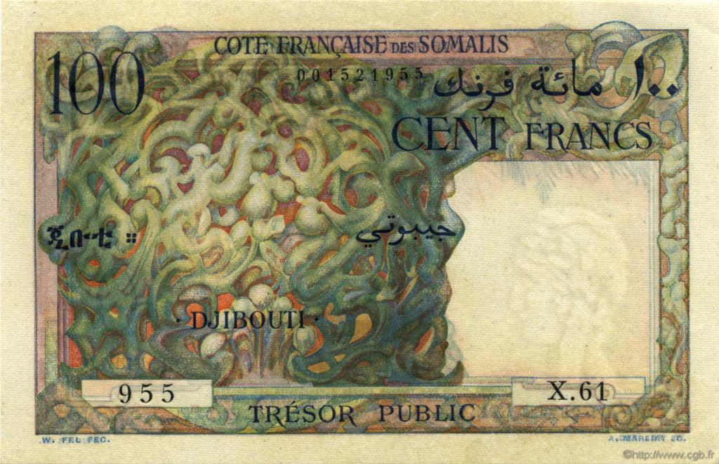 100 Francs DJIBOUTI  1952 P.26 pr.NEUF
