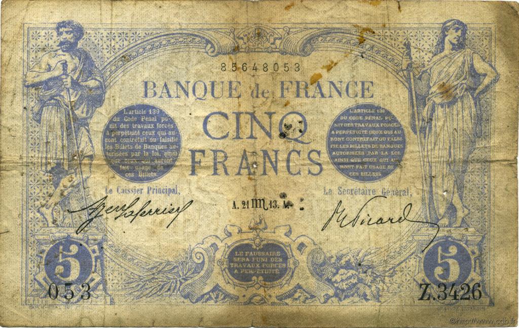 5 Francs BLEU FRANCE  1913 F.02.21 B