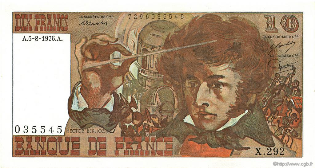 10 Francs BERLIOZ FRANCE  1976 F.63.20 NEUF