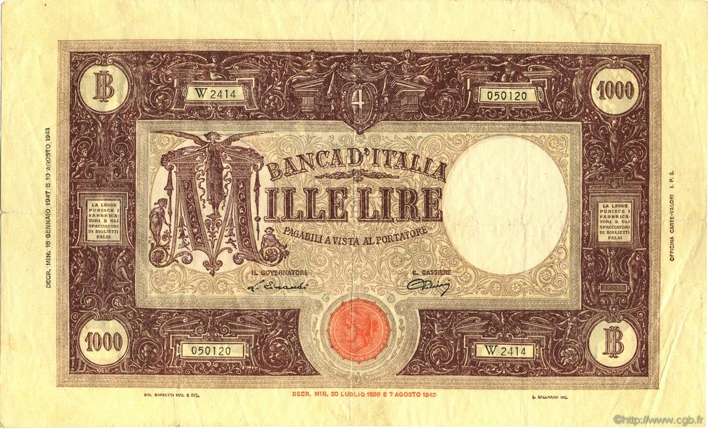 1000 Lire ITALIE  1947 P.072c TTB