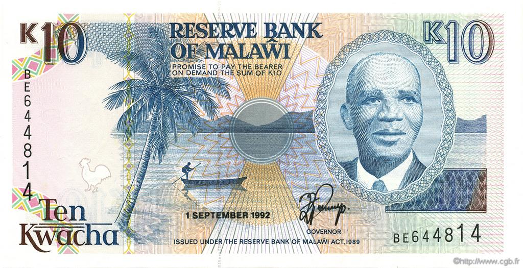 10 Kwacha MALAWI  1992 P.25b NEUF
