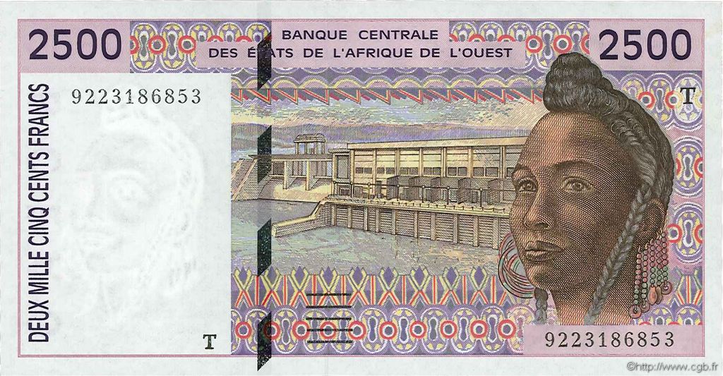 2500 Francs ÉTATS DE L AFRIQUE DE L OUEST  1992 P.812Ta pr.NEUF