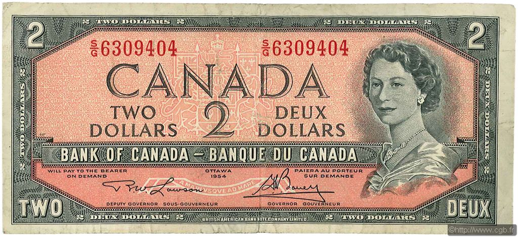 2 Dollars CANADA  1954 P.076d TB+