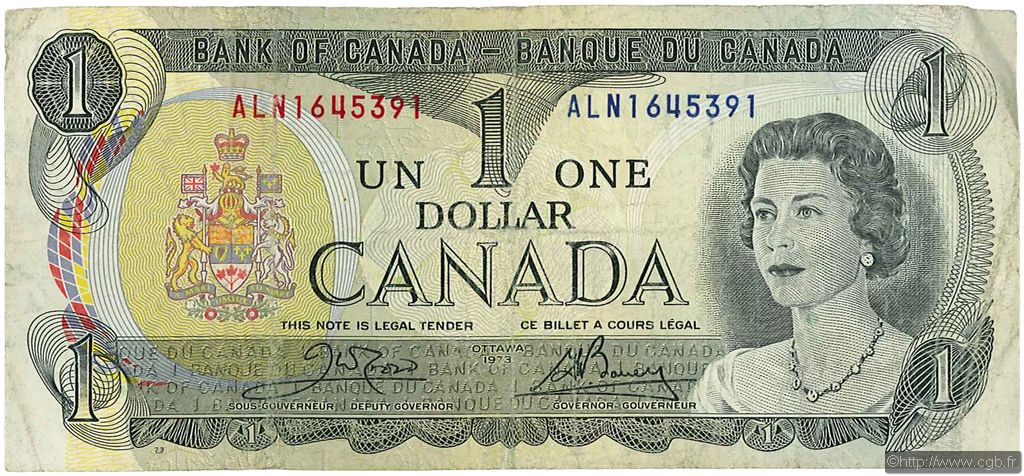 1 Dollar CANADA  1973 P.085c TB+