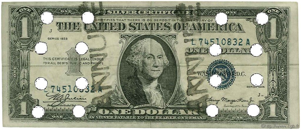 1 Dollar Faux ÉTATS-UNIS D AMÉRIQUE  1935 P.416x TTB