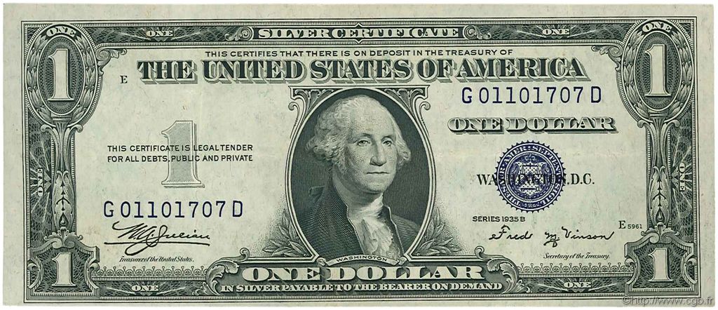 1 Dollar ÉTATS-UNIS D AMÉRIQUE  1935 P.416b TTB+