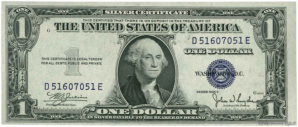 1 Dollar ÉTATS-UNIS D AMÉRIQUE  1935 P.416c pr.NEUF