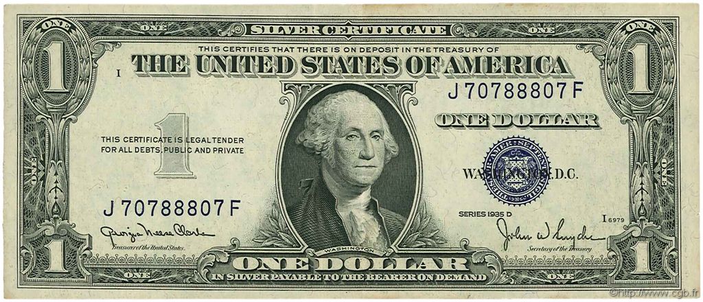 1 Dollar ÉTATS-UNIS D AMÉRIQUE  1935 P.416D2 TTB
