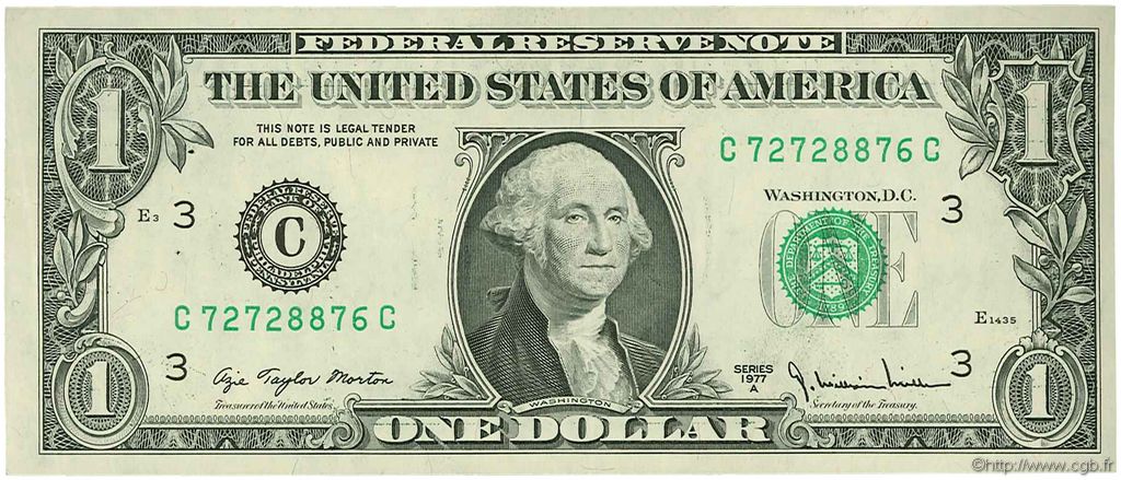 1 Dollar ÉTATS-UNIS D AMÉRIQUE Philadelphia 1977 P.462b TTB+