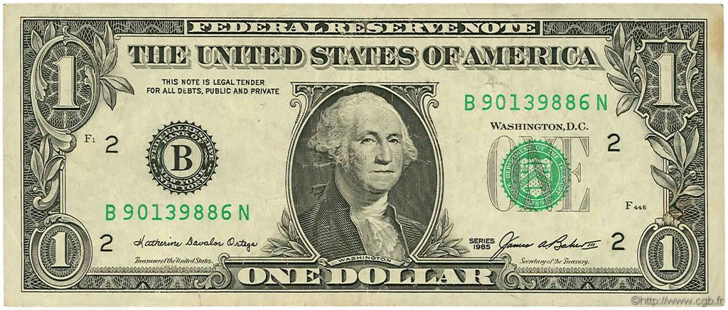 1 Dollar ÉTATS-UNIS D AMÉRIQUE New York 1985 P.474 TTB