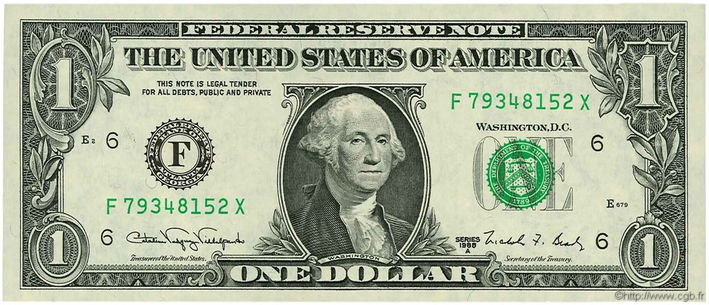1 Dollar ÉTATS-UNIS D AMÉRIQUE New York 1988 P.480a pr.NEUF