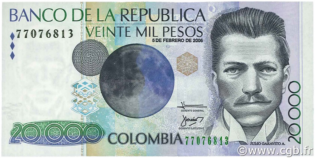 20000 Pesos COLOMBIE  2006 P.454l NEUF