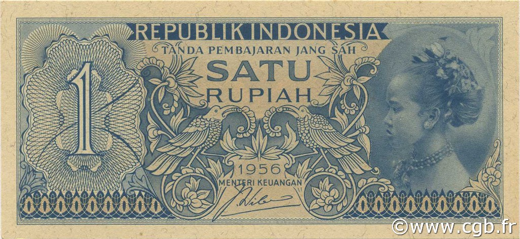 1 Rupiah INDONESIA  1956 P.074 UNC-