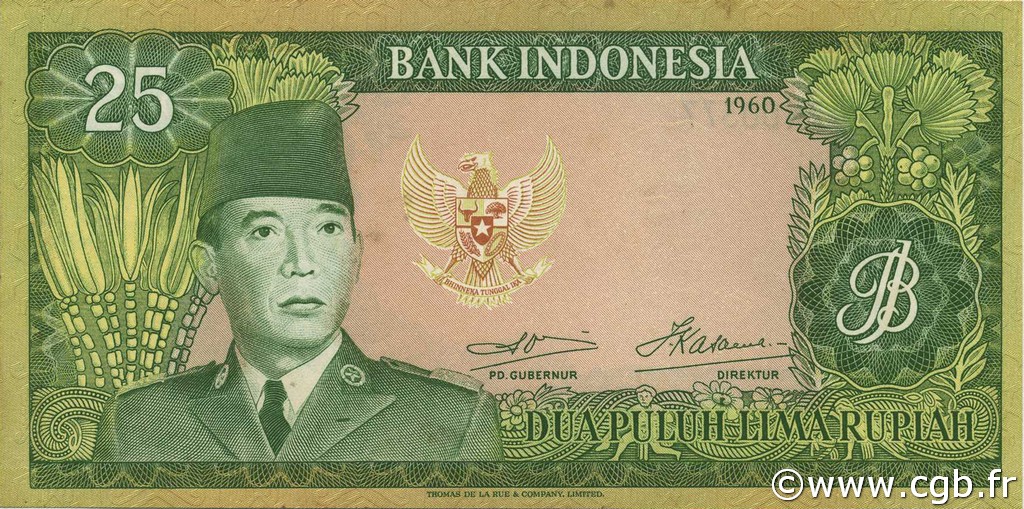 25 Rupiah INDONÉSIE  1960 P.084a SUP