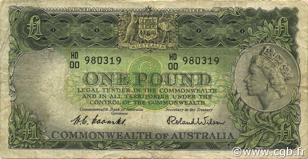 1 Pound AUSTRALIE  1953 P.30 B