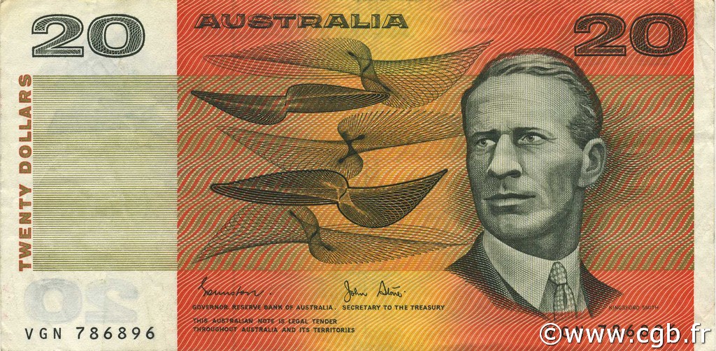 20 Dollars AUSTRALIE  1983 P.46d TTB