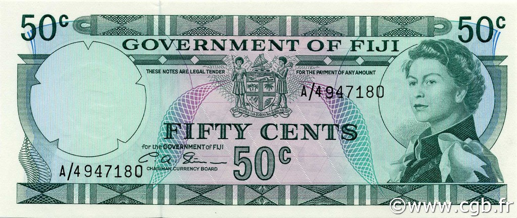 50 Cents FIDJI  1971 P.064b NEUF