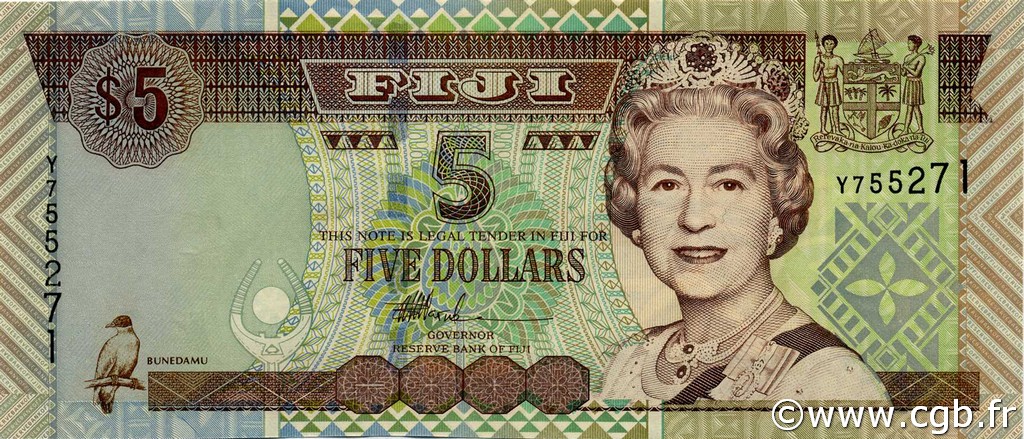 5 Dollars FIDJI  2002 P.105a NEUF
