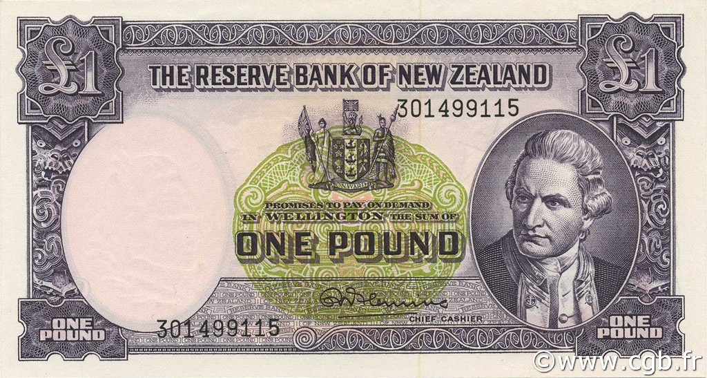 1 Pound NOUVELLE-ZÉLANDE  1967 P.159d NEUF
