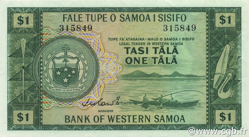 1 Tala SAMOA  1967 P.16a pr.NEUF