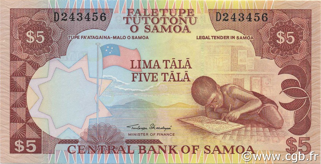 5 Tala SAMOA  2002 P.33a NEUF