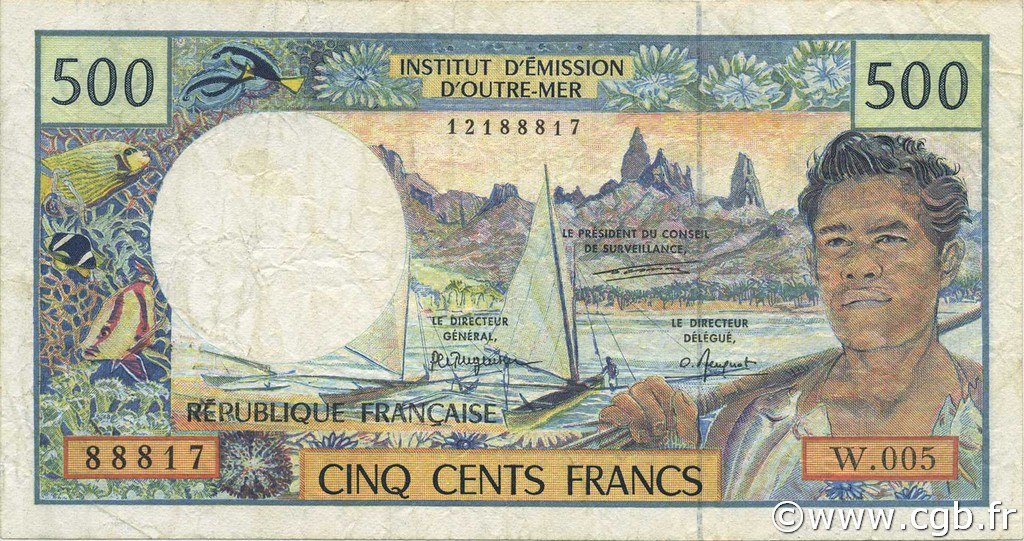 500 Francs POLYNÉSIE, TERRITOIRES D OUTRE MER  1992 P.01b TTB