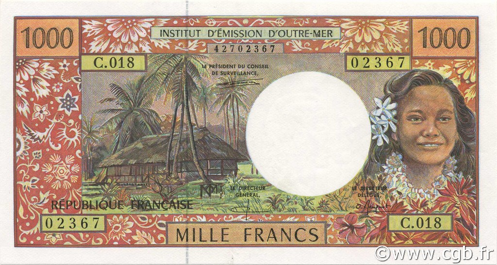 1000 Francs POLYNÉSIE, TERRITOIRES D OUTRE MER  1996 P.02b SPL