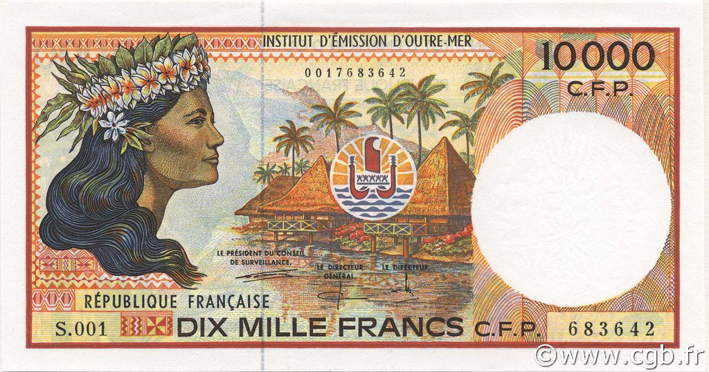 10000 Francs POLYNÉSIE, TERRITOIRES D OUTRE MER  1995 P.04b SUP à SPL