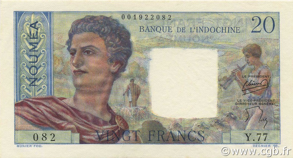 20 Francs NOUVELLE CALÉDONIE  1954 P.50b NEUF