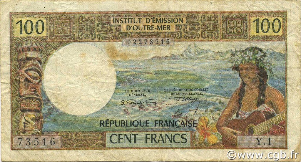 100 Francs NOUVELLE CALÉDONIE  1971 P.63a TB